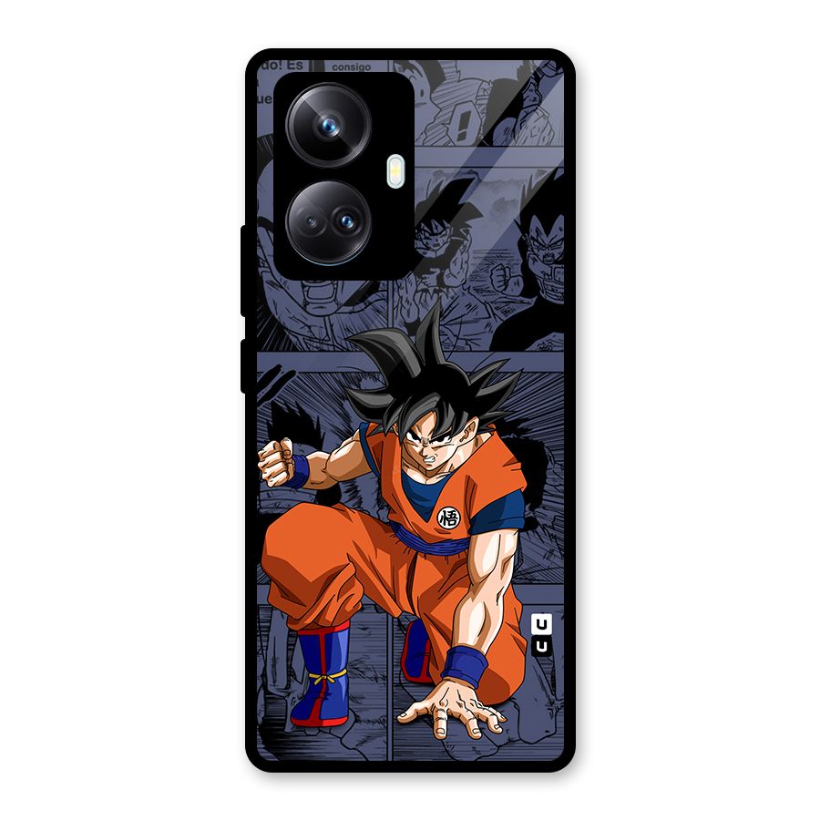 Goku Manga Art Glass Back Case for Realme 10 Pro Plus