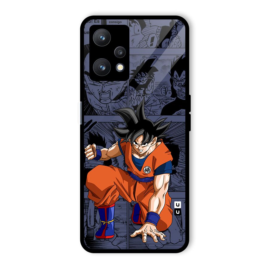 Goku Manga Art Glass Back Case for Realme 9 Pro 5G