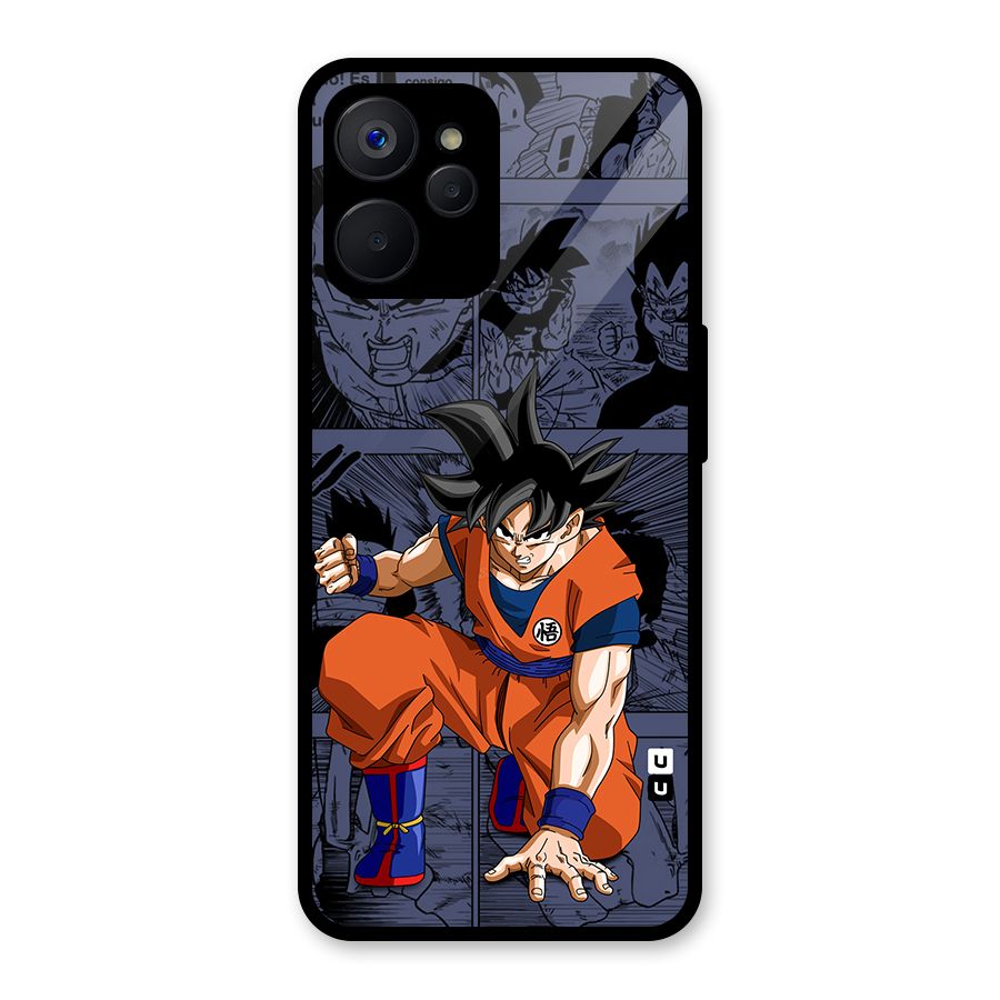 Goku Manga Art Glass Back Case for Realme 9i 5G