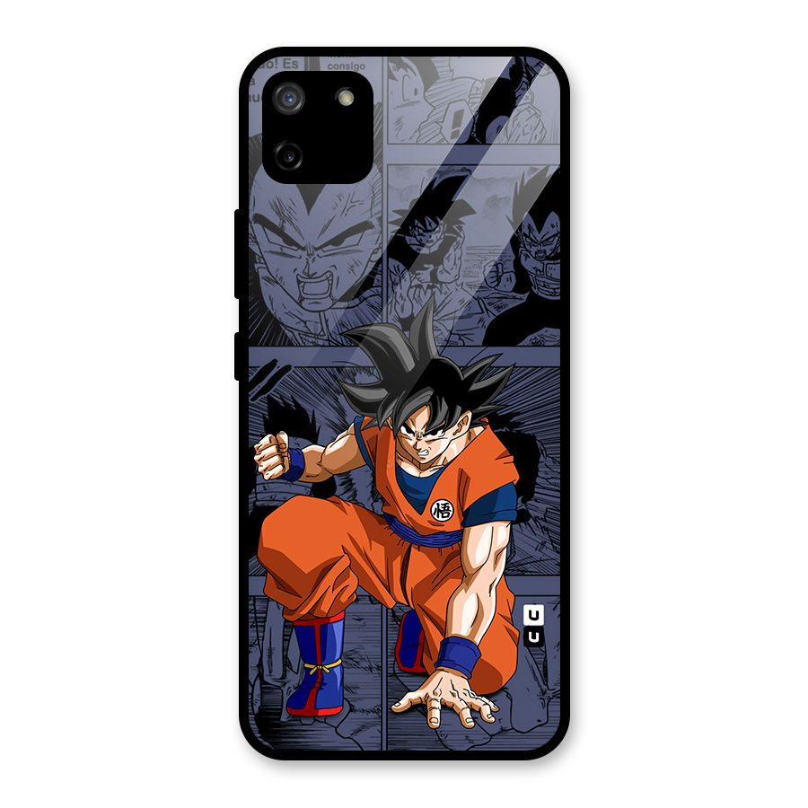 Goku Manga Art Glass Back Case for Realme C11