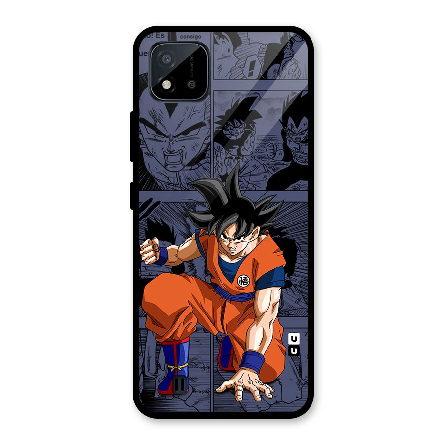 Goku Manga Art Glass Back Case for Realme C11 2021