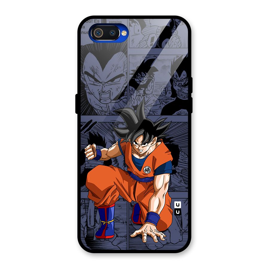 Goku Manga Art Glass Back Case for Realme C2