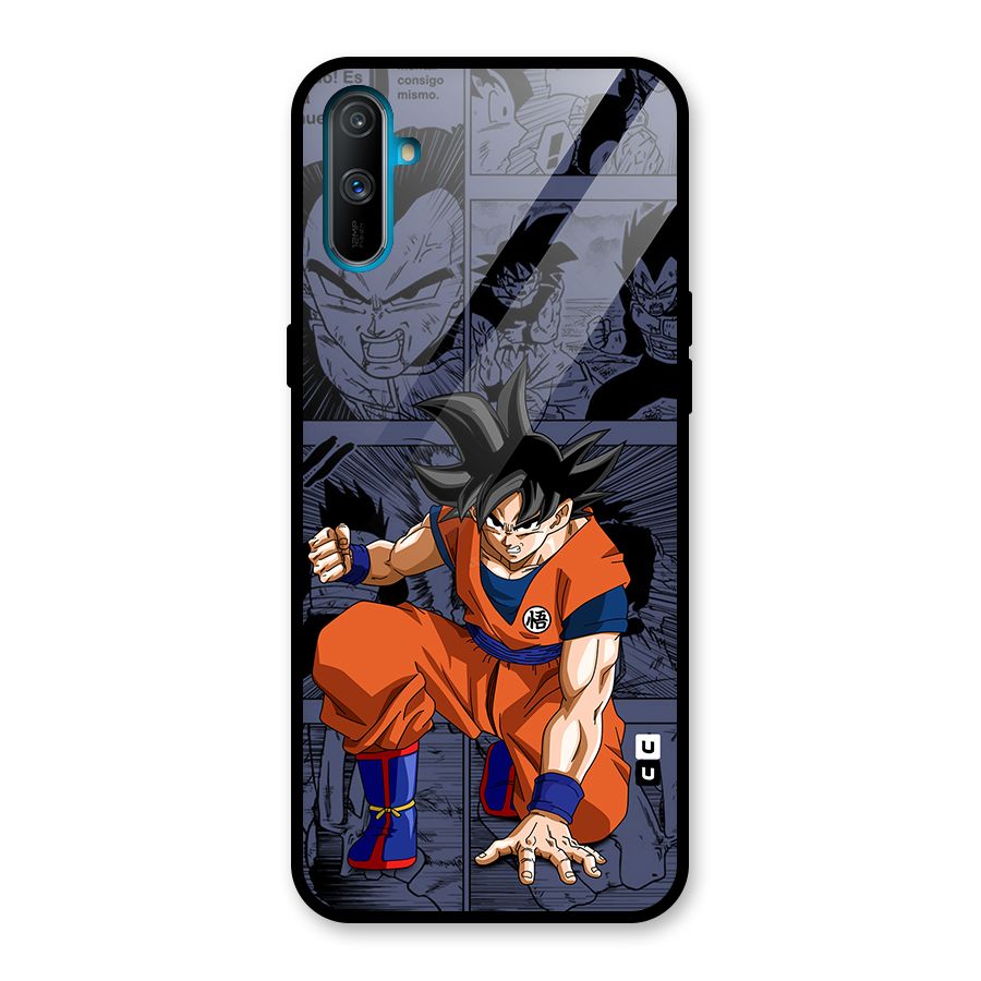 Goku Manga Art Glass Back Case for Realme C3