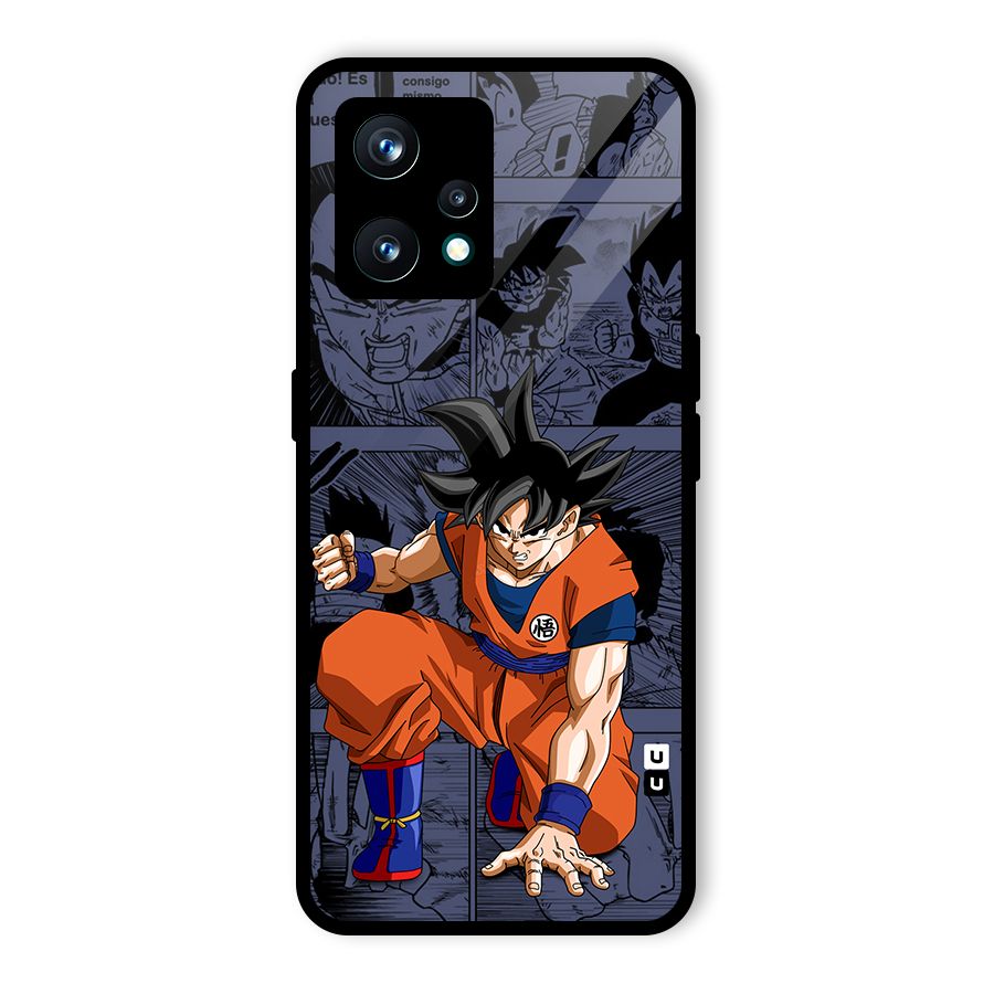 Goku Manga Art Glass Back Case for Realme Narzo 50 Pro