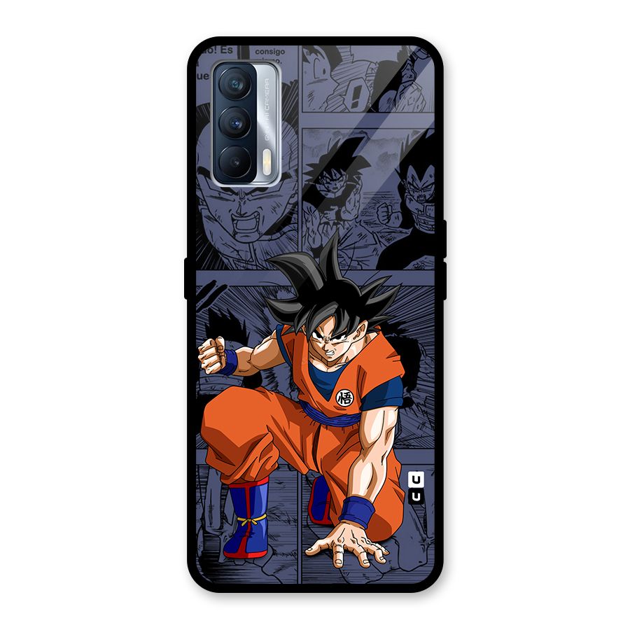 Goku Manga Art Glass Back Case for Realme X7