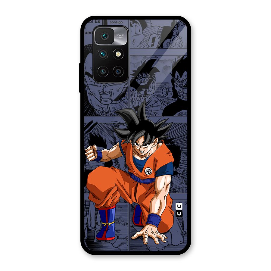 Goku Manga Art Glass Back Case for Redmi 10 Prime