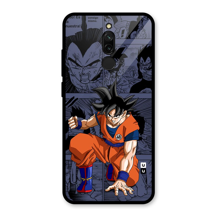 Goku Manga Art Glass Back Case for Redmi 8