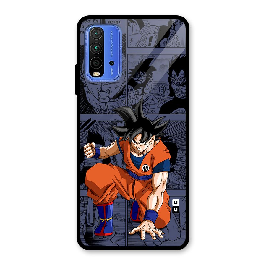 Goku Manga Art Glass Back Case for Redmi 9 Power