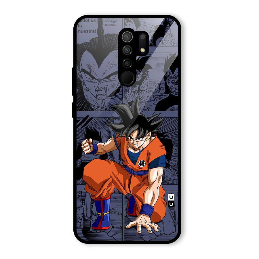 Goku Manga Art Glass Back Case for Redmi 9 Prime
