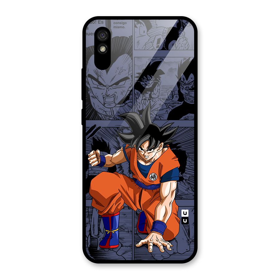 Goku Manga Art Glass Back Case for Redmi 9i