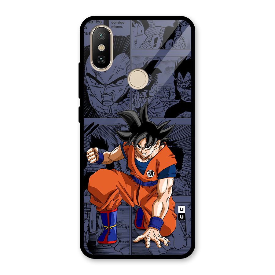 Goku Manga Art Glass Back Case for Redmi A2