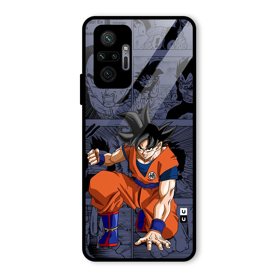 Goku Manga Art Glass Back Case for Redmi Note 10 Pro