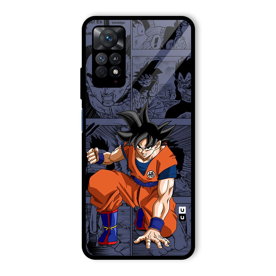 Goku Manga Art Glass Back Case for Redmi Note 11 Pro