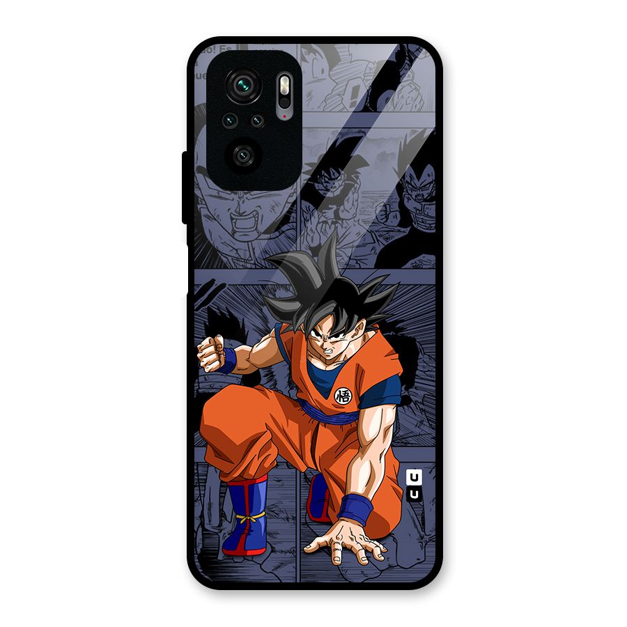 Goku Manga Art Glass Back Case for Redmi Note 11 SE