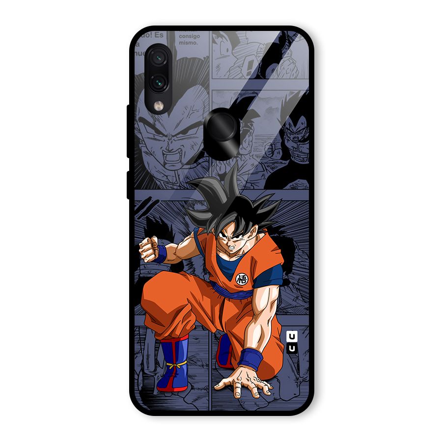 Goku Manga Art Glass Back Case for Redmi Note 7S