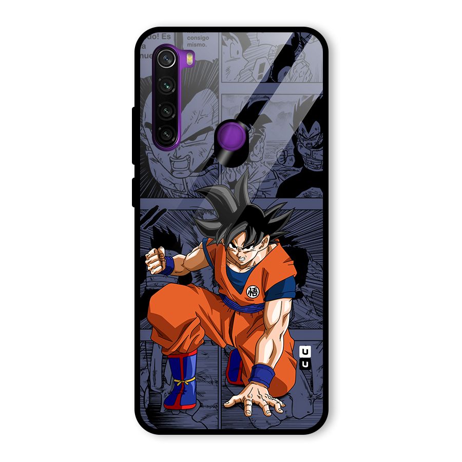 Goku Manga Art Glass Back Case for Redmi Note 8