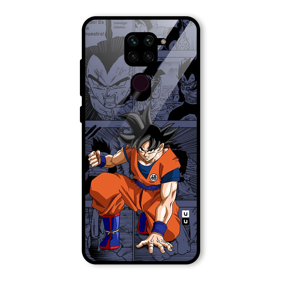 Goku Manga Art Glass Back Case for Redmi Note 9