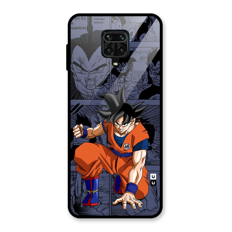Goku Manga Art Glass Back Case for Redmi Note 9 Pro