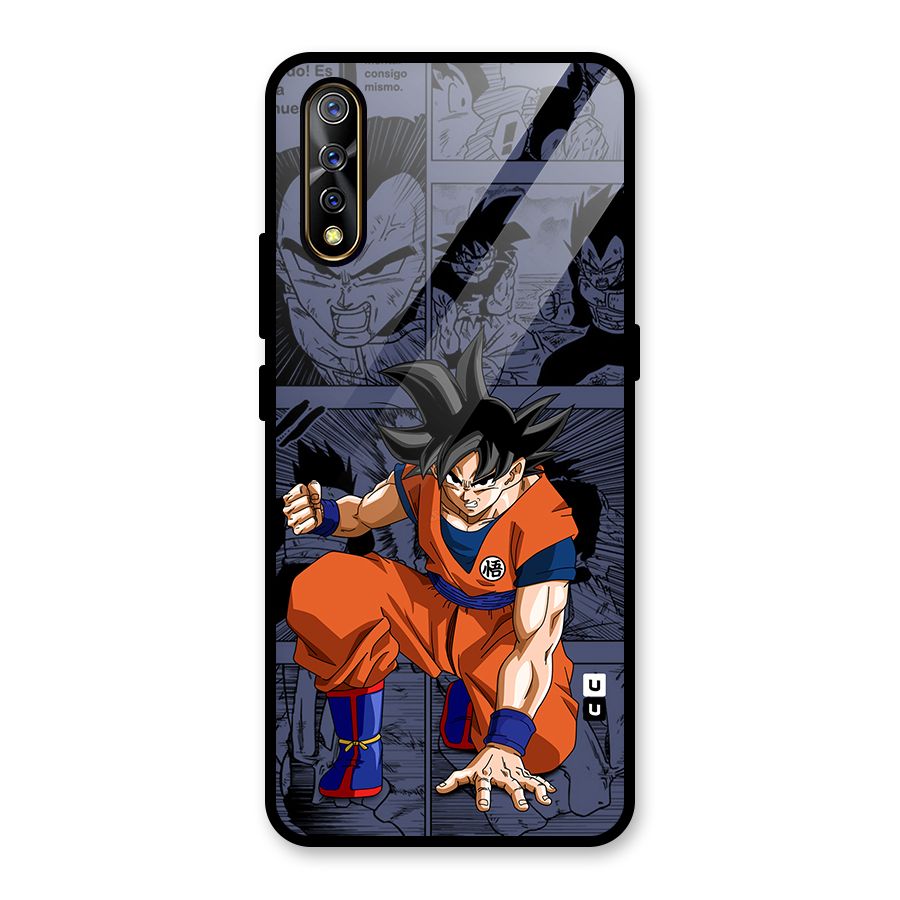 Goku Manga Art Glass Back Case for Vivo S1