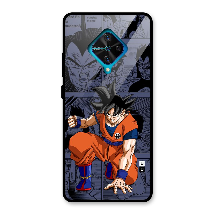 Goku Manga Art Glass Back Case for Vivo S1 Pro