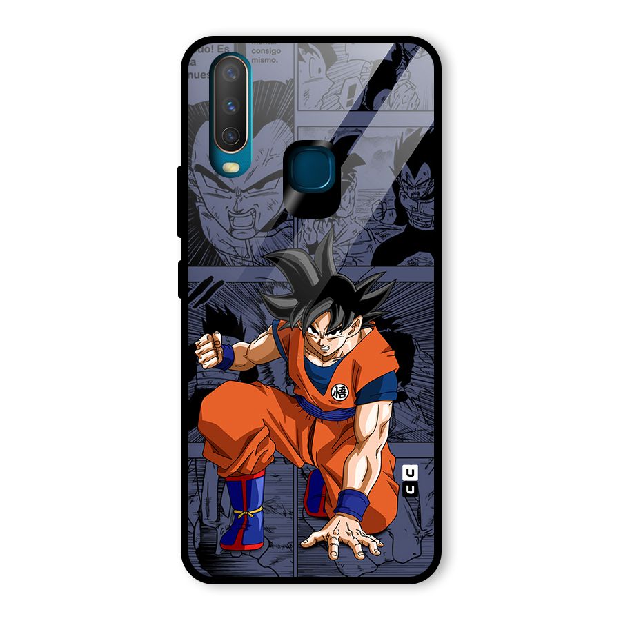 Goku Manga Art Glass Back Case for Vivo U10