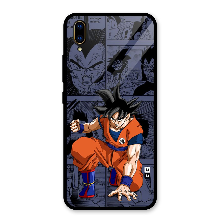 Goku Manga Art Glass Back Case for Vivo V11 Pro