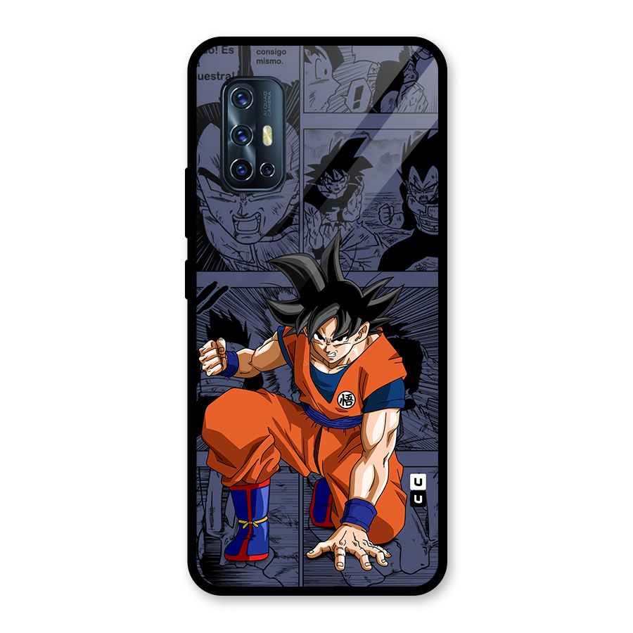 Goku Manga Art Glass Back Case for Vivo V17