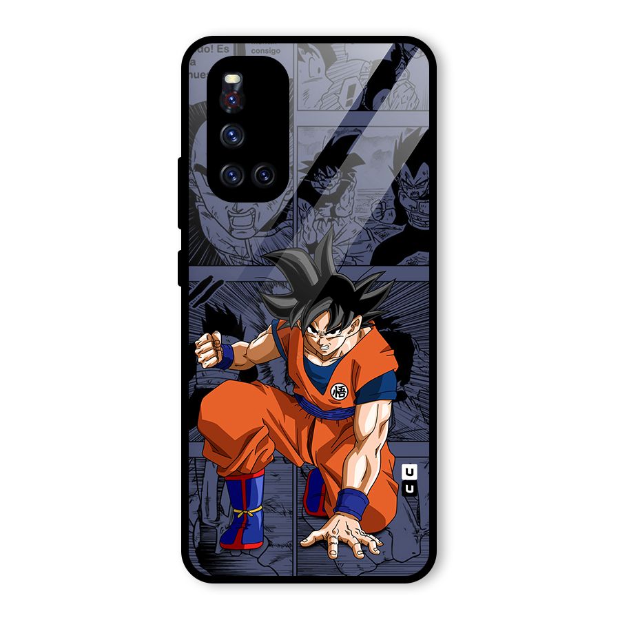 Goku Manga Art Glass Back Case for Vivo V19