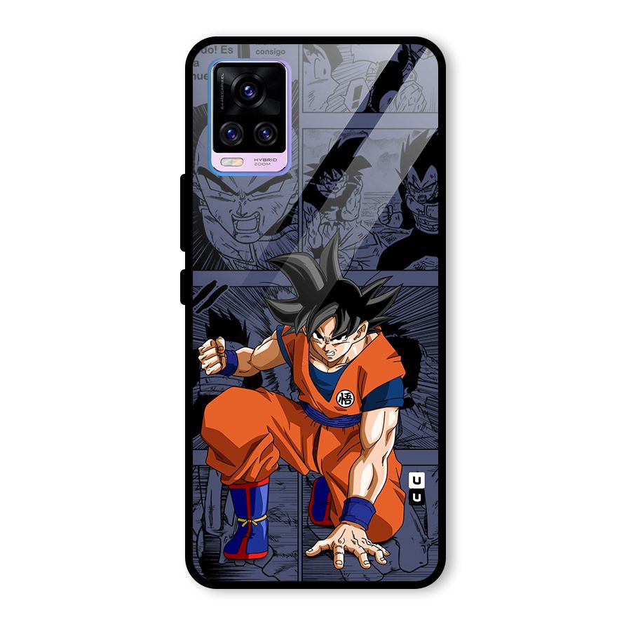 Goku Manga Art Glass Back Case for Vivo V20 Pro