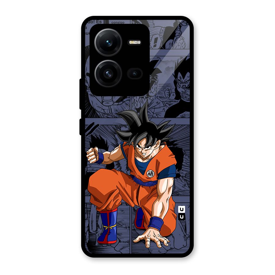 Goku Manga Art Glass Back Case for Vivo V25