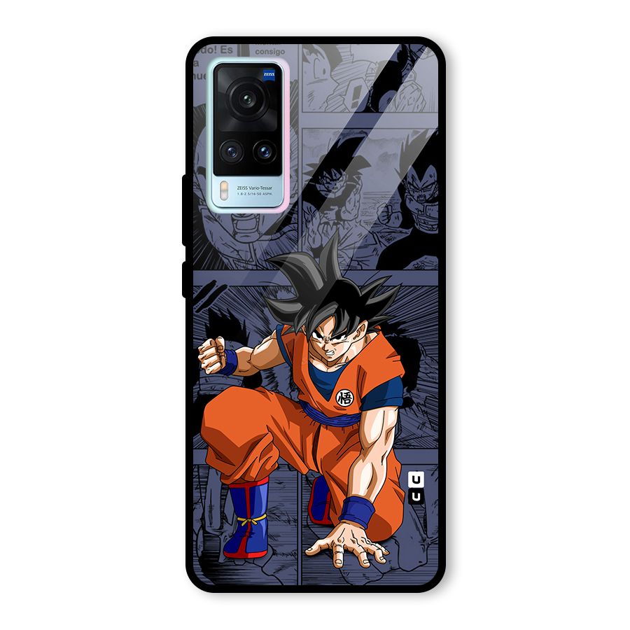 Goku Manga Art Glass Back Case for Vivo X60