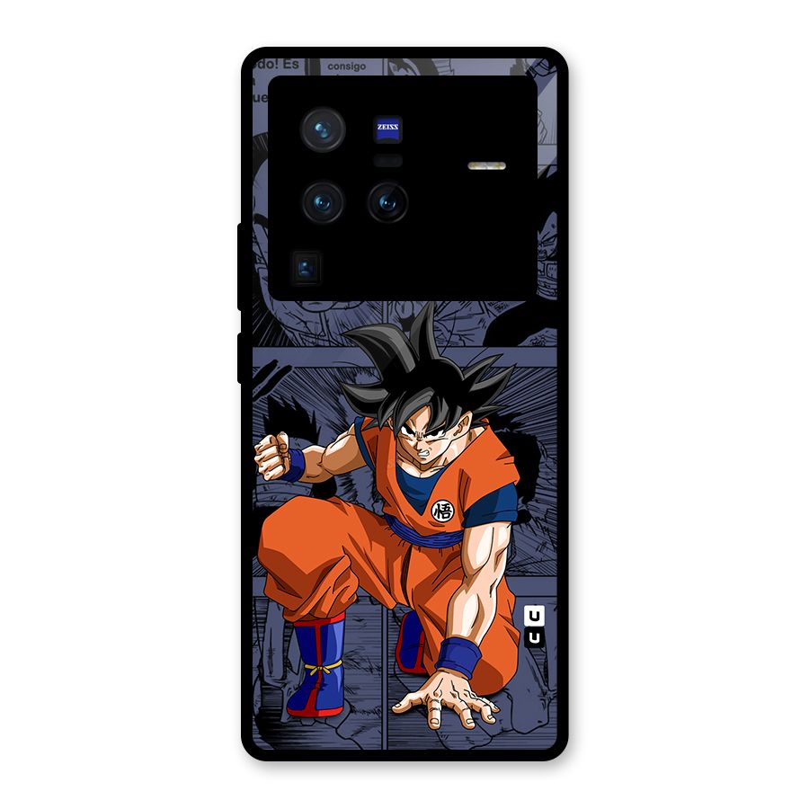 Goku Manga Art Glass Back Case for Vivo X80 Pro