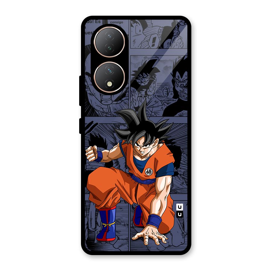 Goku Manga Art Glass Back Case for Vivo Y100A