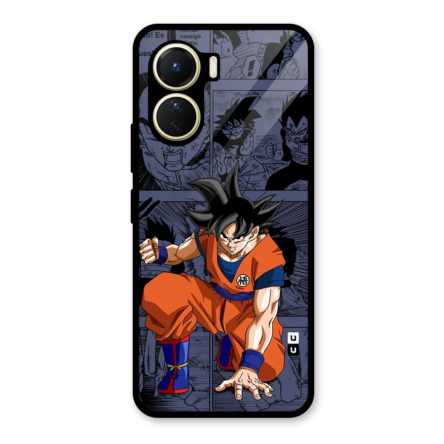 Goku Manga Art Glass Back Case for Vivo Y16