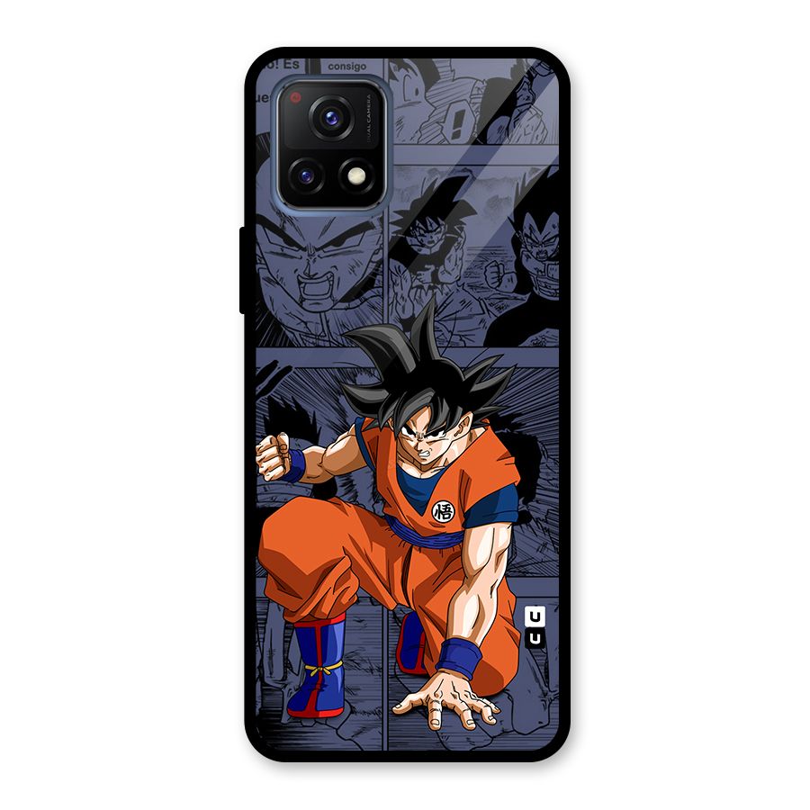 Goku Manga Art Glass Back Case for Vivo Y72 5G