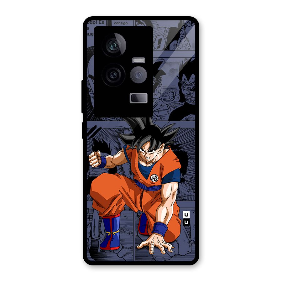 Goku Manga Art Glass Back Case for Vivo iQOO 11 5G