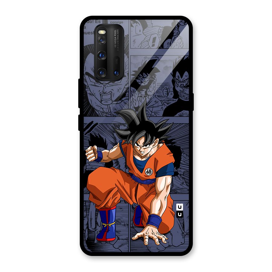 Goku Manga Art Glass Back Case for Vivo iQOO 3