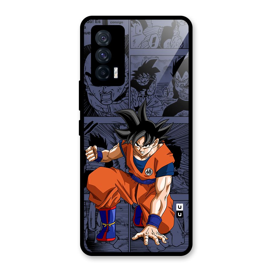 Goku Manga Art Glass Back Case for Vivo iQOO 7 5G