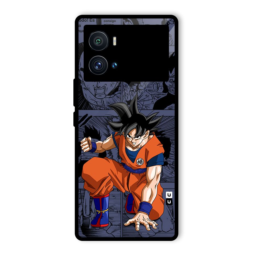 Goku Manga Art Glass Back Case for Vivo iQOO 9 Pro