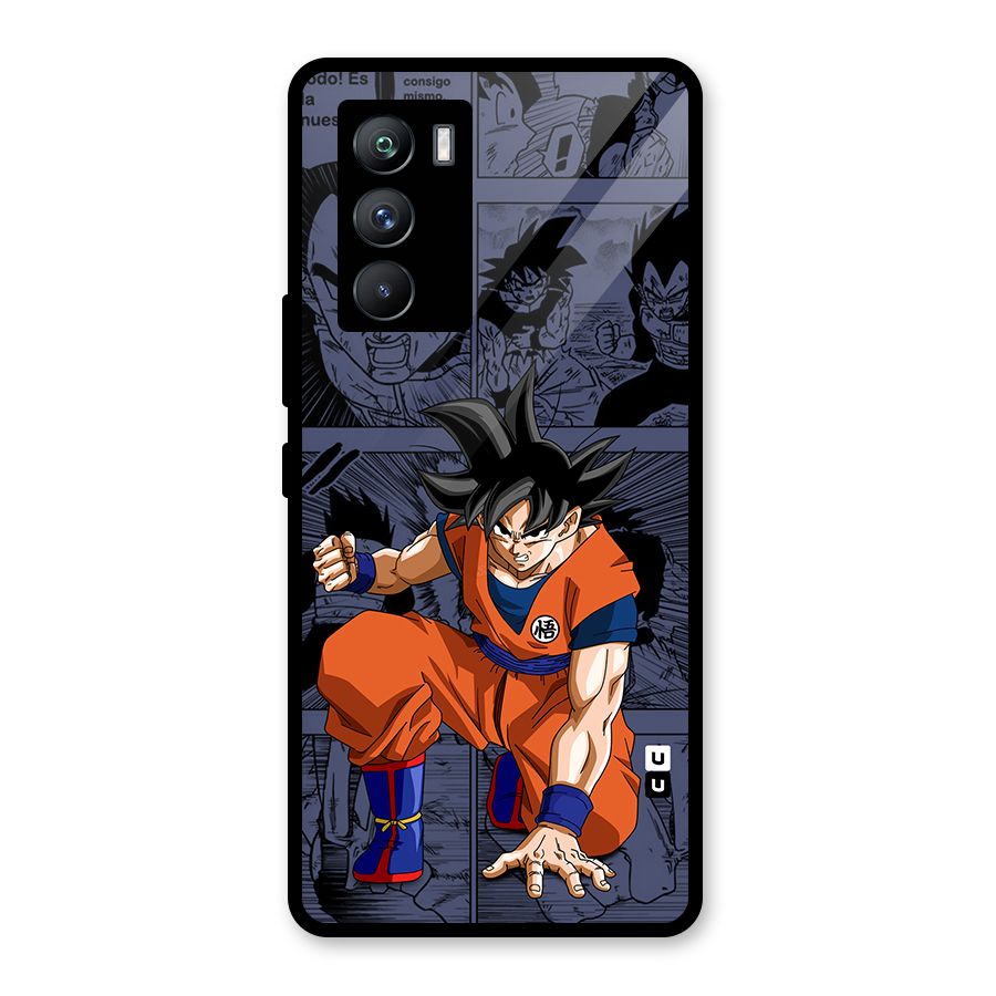 Goku Manga Art Glass Back Case for Vivo iQOO 9 SE