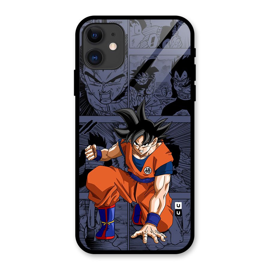 Goku Manga Art Glass Back Case for iPhone 11
