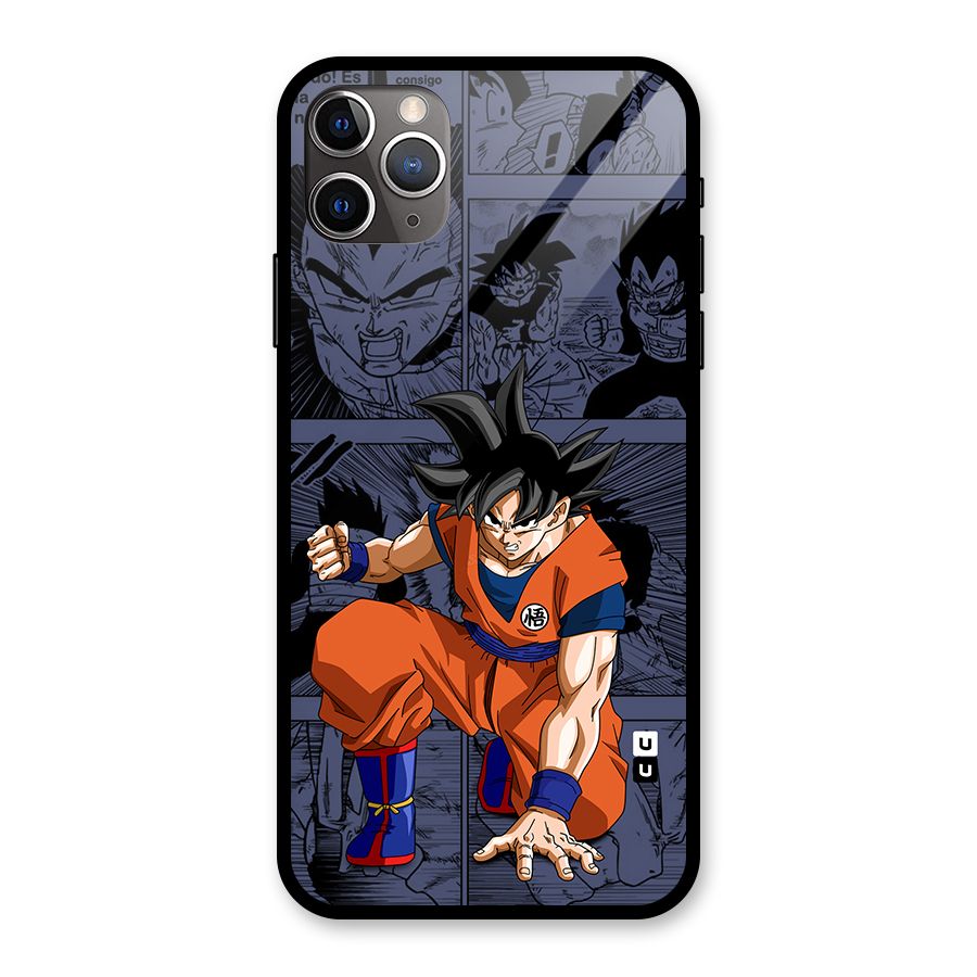 Goku Manga Art Glass Back Case for iPhone 11 Pro Max