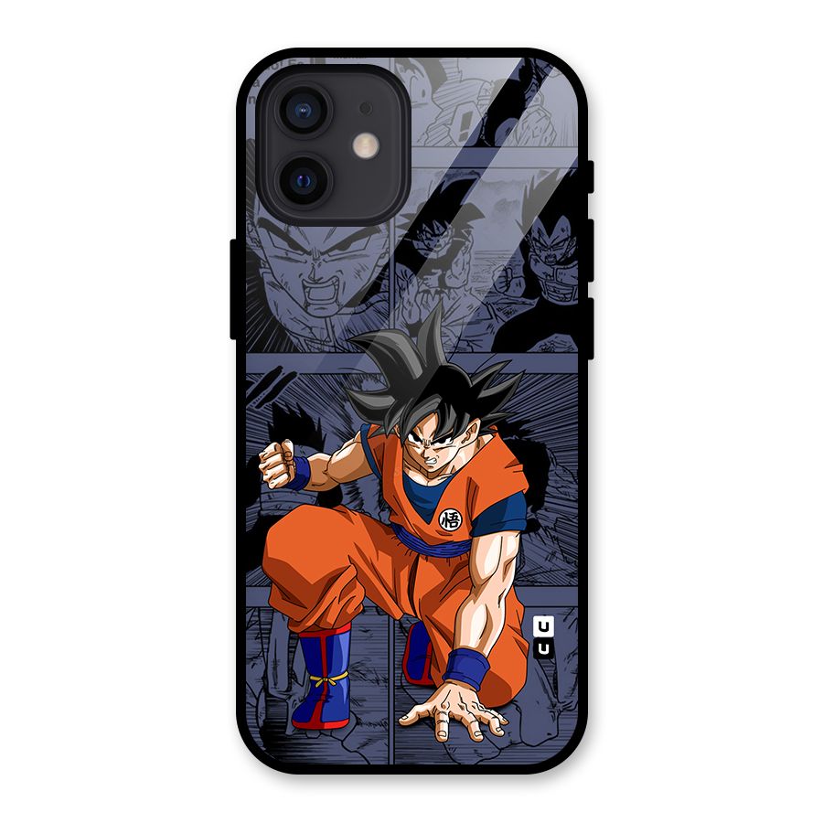 Goku Manga Art Glass Back Case for iPhone 12