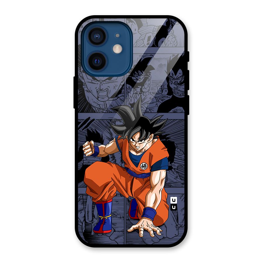 Goku Manga Art Glass Back Case for iPhone 12 Mini