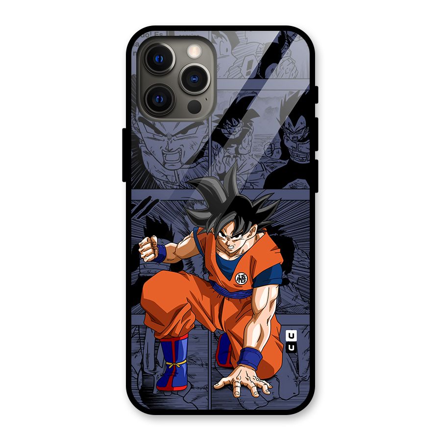 Goku Manga Art Glass Back Case for iPhone 12 Pro Max