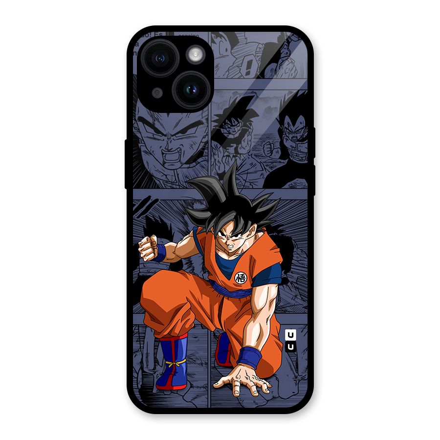 Goku Manga Art Glass Back Case for iPhone 14