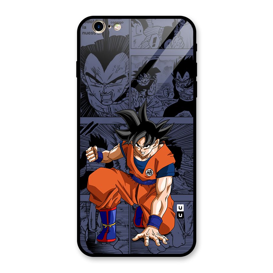 Goku Manga Art Glass Back Case for iPhone 6 Plus 6S Plus