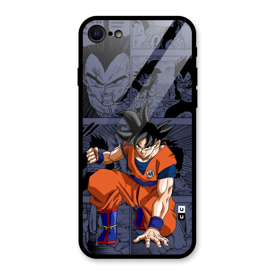 Goku Manga Art Glass Back Case for iPhone 7