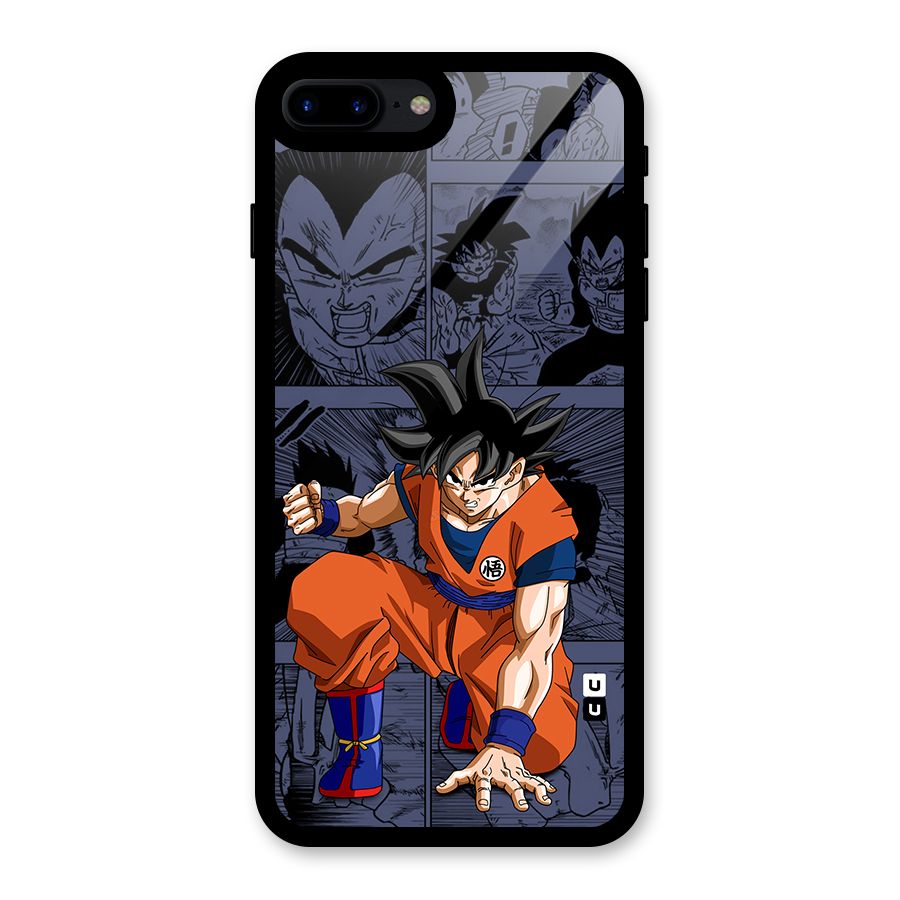 Goku Manga Art Glass Back Case for iPhone 7 Plus