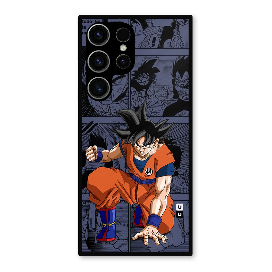 Goku Manga Art Metal Back Case for Galaxy S23 Ultra